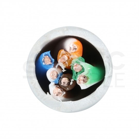 Kabel sieciowy U/UTP kat.5e skrętka 4x2x0,5mm wewnętrzny Eca PVC szary Bitner BiTLAN