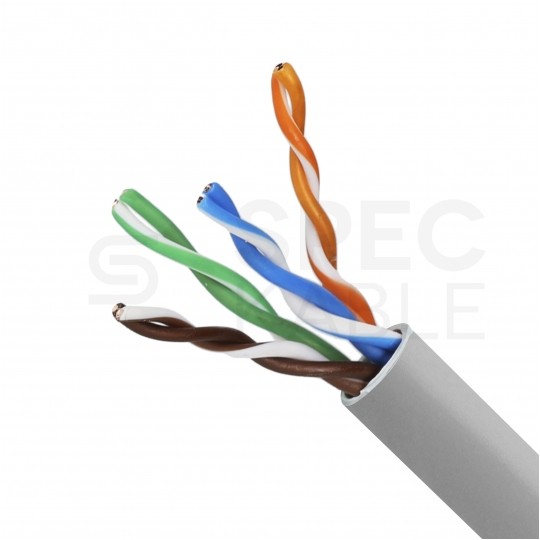Kabel sieciowy U/UTP kat.5e skrętka 4x2x0,5mm wewnętrzny Eca PVC szary Bitner BiTLAN