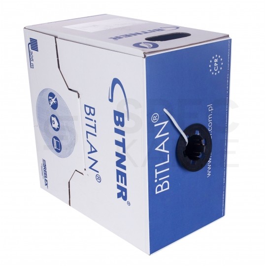 Kabel sieciowy U/UTP kat.5e skrętka 4x2x0,5mm wewnętrzny Eca PVC szary Bitner BiTLAN