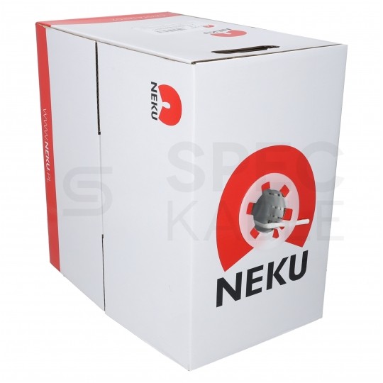 Kabel sieciowy U/UTP kat.5e skrętka 4x2x0,5mm wewnętrzny Eca PVC szary NEKU