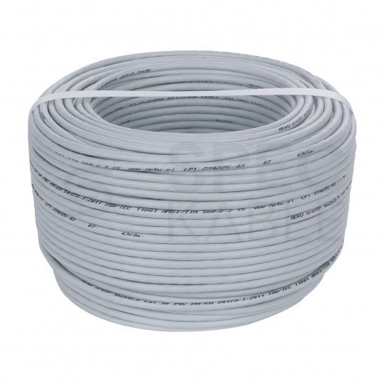 Kabel sieciowy U/UTP kat.5e skrętka 4x2x0,5mm wewnętrzny Eca PVC szary NEKU