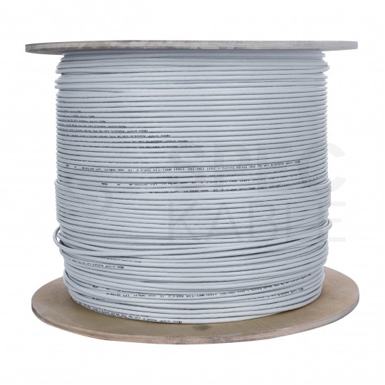 Kabel sieciowy U/UTP kat.5e skrętka 4x2x0,5mm wewnętrzny Eca PVC szary NEKU