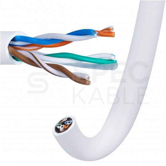 Kabel sieciowy U/UTP kat.5e skrętka 4x2x0,5mm wewnętrzny Eca PVC szary SecurityNET