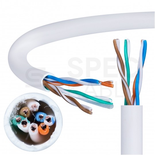 Kabel sieciowy U/UTP kat.5e skrętka 4x2x0,5mm wewnętrzny Eca PVC szary SecurityNET