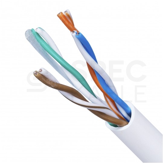 Kabel sieciowy U/UTP kat.5e skrętka 4x2x0,5mm wewnętrzny Eca PVC szary SecurityNET