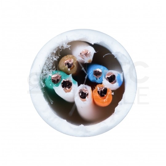 Kabel sieciowy U/UTP kat.5e skrętka 4x2x0,5mm wewnętrzny Eca PVC szary SecurityNET