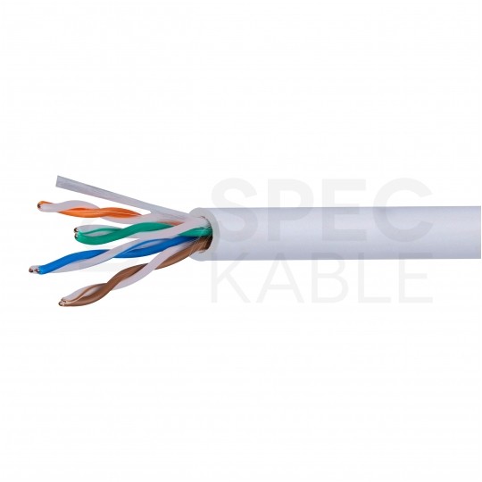 Kabel sieciowy U/UTP kat.5e skrętka 4x2x0,5mm wewnętrzny Eca wzmocniony STRONG PVC szary Alantec