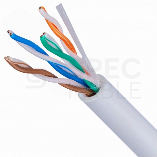 Kabel sieciowy U/UTP kat.5e skrętka 4x2x0,5mm wewnętrzny Eca wzmocniony STRONG PVC szary Alantec