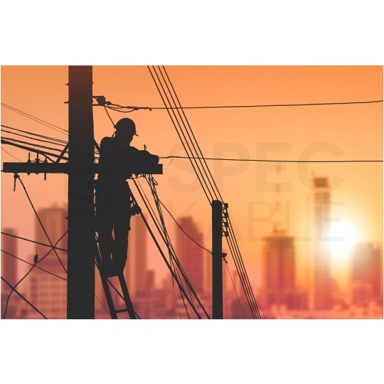 Kabel sieciowy U/UTP kat.5e skrętka 4x2x0,5mm zewnętrzny suchy z linką nośną PE czarny MAXCABLE