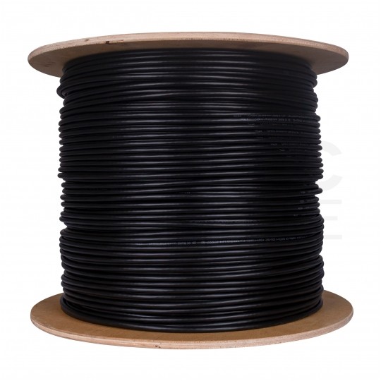 Kabel sieciowy U/UTP kat.5e skrętka 4x2x0,5mm zewnętrzny żelowany PE czarny Bitner BiTLAN