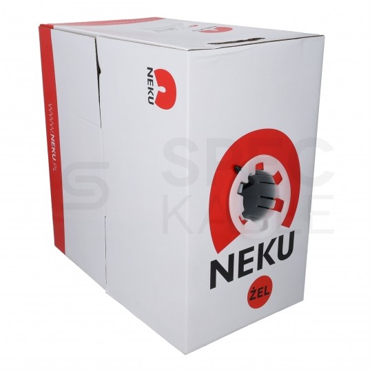 Kabel sieciowy U/UTP kat.5e skrętka 4x2x0,5mm zewnętrzny żelowany PE czarny NEKU