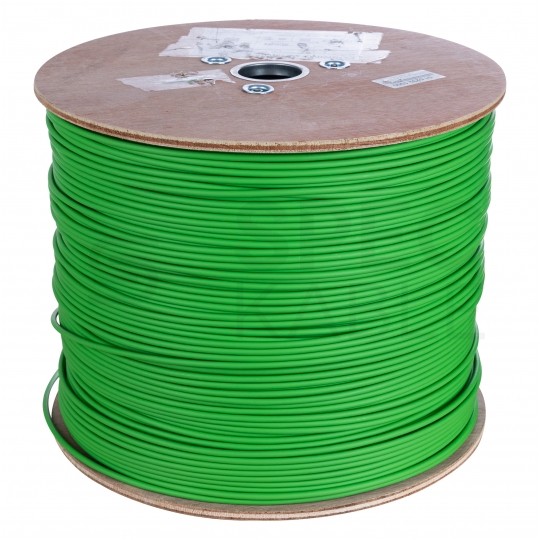 Kabel sieciowy U/UTP kat.6 skrętka 4x2x0,51mm wewnętrzny Dca bezhalogenowy LSOH zielony Corning