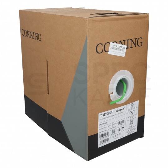 Kabel sieciowy U/UTP kat.6 skrętka 4x2x0,51mm wewnętrzny Dca bezhalogenowy LSOH zielony Corning