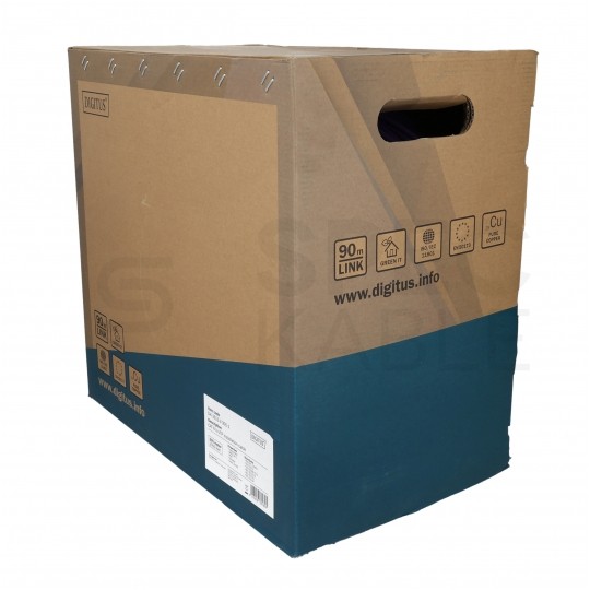 Kabel sieciowy U/UTP kat.6 skrętka 4x2x0,51mm wewnętrzny Eca PVC fioletowy DIGITUS