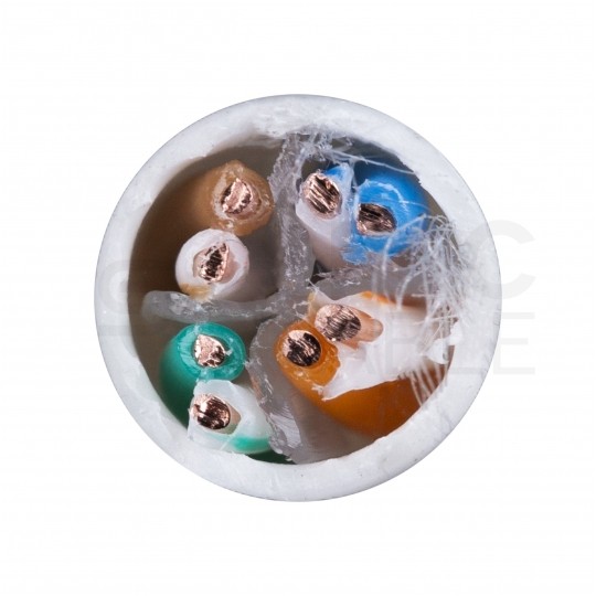 Kabel sieciowy U/UTP kat.6 skrętka 4x2x0,51mm wewnętrzny Eca PVC szary DOMNET