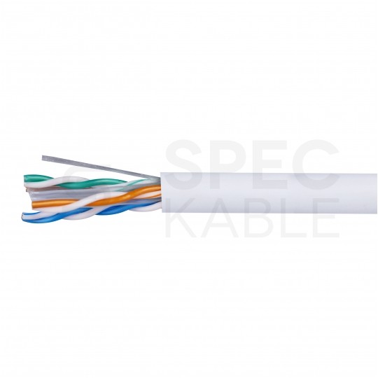 Kabel sieciowy U/UTP kat.6 skrętka 4x2x0,51mm wewnętrzny Eca PVC szary DOMNET