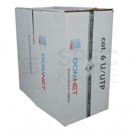 Kabel sieciowy U/UTP kat.6 skrętka 4x2x0,51mm wewnętrzny Eca PVC szary DOMNET