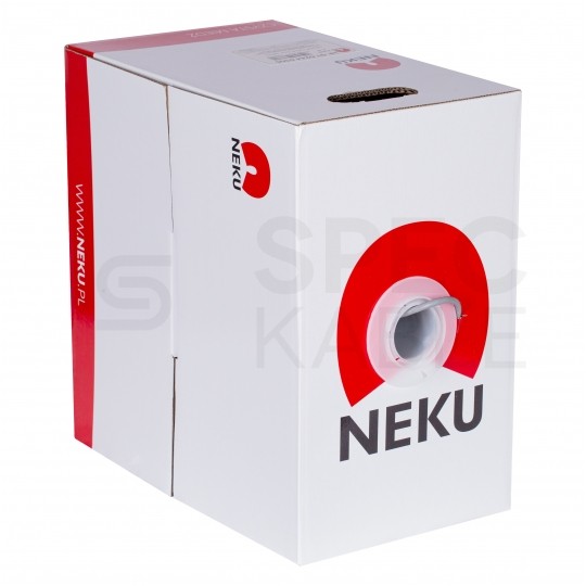 Kabel sieciowy U/UTP kat.6 skrętka 4x2x0,51mm wewnętrzny Eca PVC szary NEKU