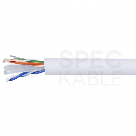 Kabel sieciowy U/UTP kat.6 skrętka 4x2x0,53mm wewnętrzny Eca PVC biały DAHUA