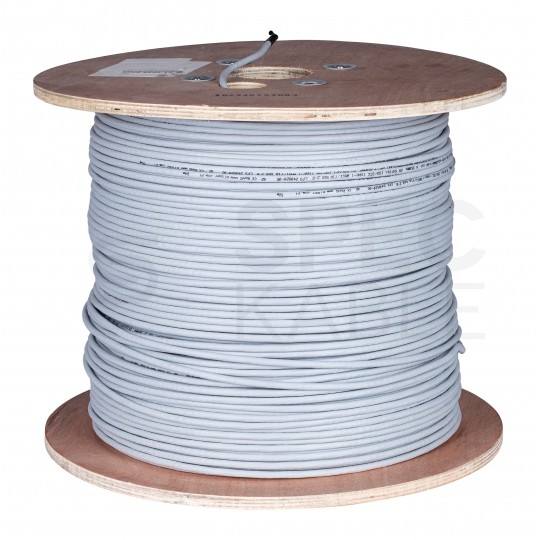 Kabel sieciowy U/UTP kat.6 skrętka 4x2x0,54mm wewnętrzny Eca PVC szary Bitner BiTLAN