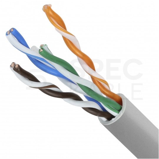 Kabel sieciowy U/UTP kat.6 skrętka 4x2x0,54mm wewnętrzny Eca PVC szary Bitner BiTLAN