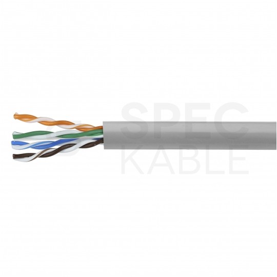 Kabel sieciowy U/UTP kat.6 skrętka 4x2x0,54mm wewnętrzny Eca PVC szary Bitner BiTLAN