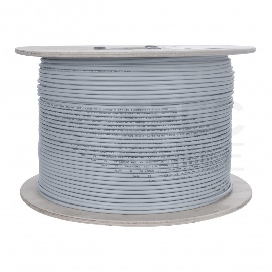 Kabel sieciowy U/UTP kat.6 skrętka 4x2x0,54mm wewnętrzny Eca PVC szary NEKU