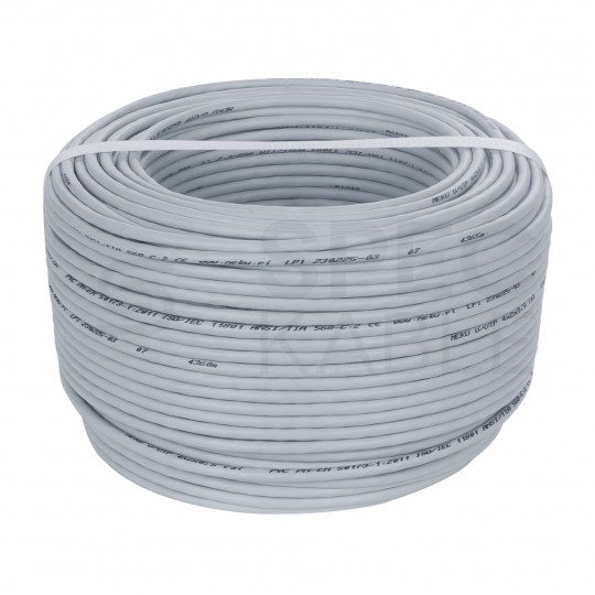 Kabel sieciowy U/UTP kat.6 skrętka 4x2x0,54mm wewnętrzny Eca PVC szary NEKU