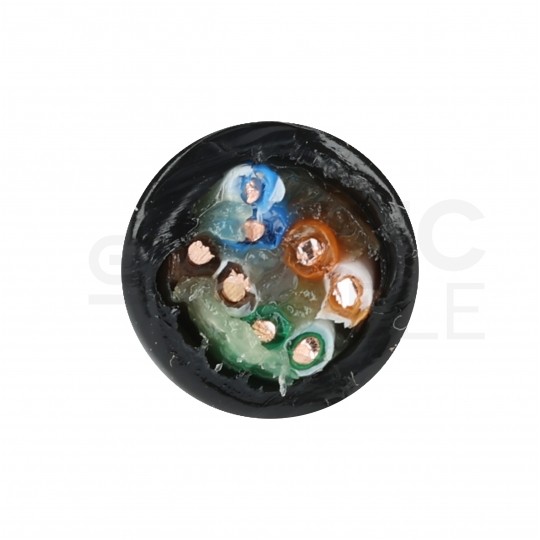 Kabel sieciowy U/UTP kat.6 skrętka 4x2x0,54mm zewnętrzny żelowany PE czarny Bitner BiTLAN