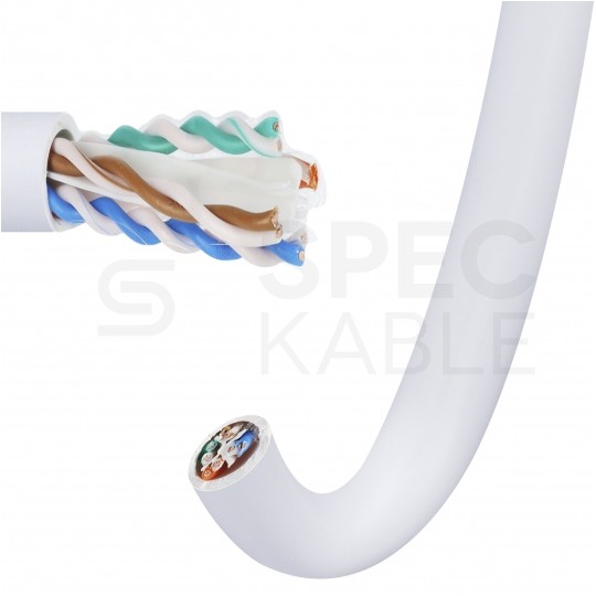 Kabel sieciowy U/UTP kat.6 skrętka 4x2x0,55mm wewnętrzny B2ca bezhalogenowy LSOH szary SecurityNET