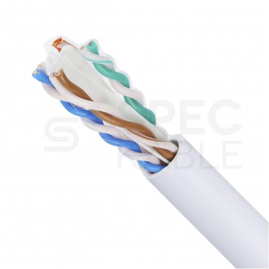 Kabel sieciowy U/UTP kat.6 skrętka 4x2x0,55mm wewnętrzny B2ca bezhalogenowy LSOH szary SecurityNET