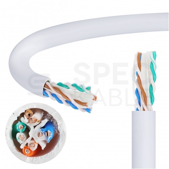 Kabel sieciowy U/UTP kat.6 skrętka 4x2x0,55mm wewnętrzny B2ca bezhalogenowy LSOH szary SecurityNET