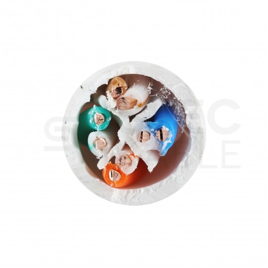 Kabel sieciowy U/UTP kat.6 skrętka 4x2x0,55mm wewnętrzny B2ca bezhalogenowy LSOH szary SecurityNET