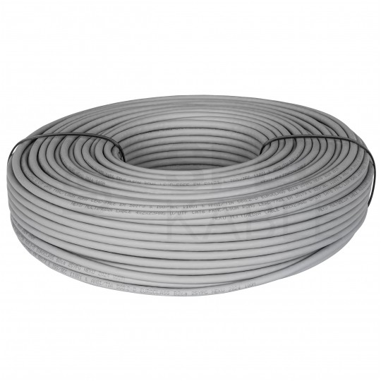 Kabel sieciowy U/UTP kat.6 skrętka 4x2x0,56mm wewnętrzny B2ca bezhalogenowy LSOH szary NEKU