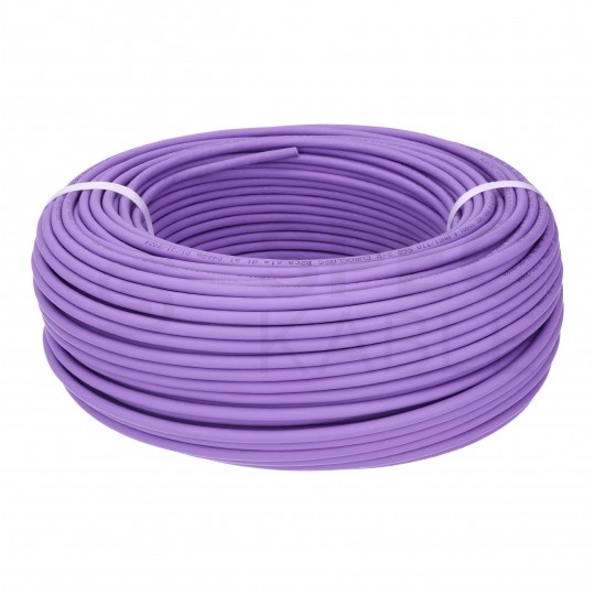 Kabel sieciowy U/UTP kat.6 skrętka 4x2x0,57mm wewnętrzny B2ca bezhalogenowy LSOH fioletowy Alantec
