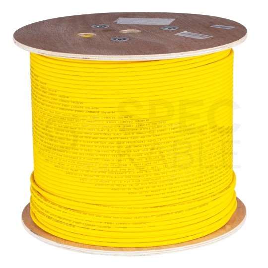 Kabel sieciowy U/UTP kat.6 skrętka 4x2x0,57mm wewnętrzny B2ca bezhalogenowy LSOH żółty Alantec