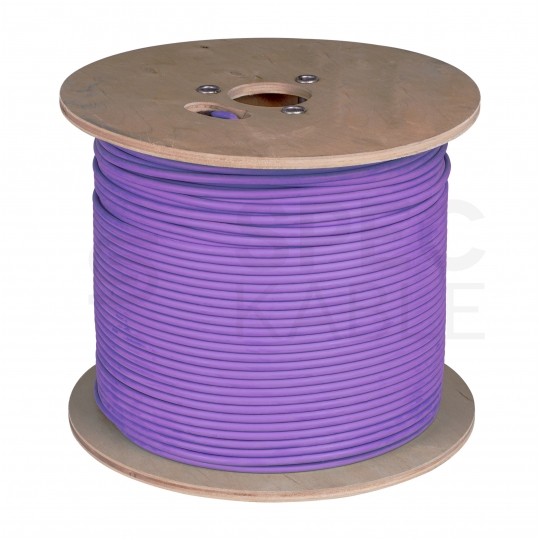 Kabel sieciowy U/UTP kat.6 skrętka 4x2x0,57mm wewnętrzny Dca bezhalogenowy LSOH fioletowy Molex