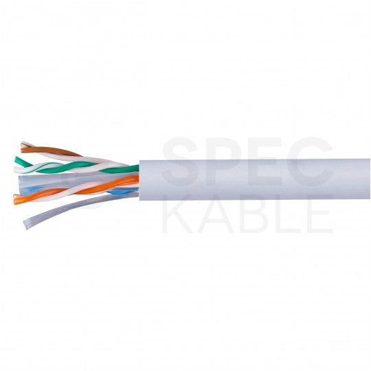 Kabel sieciowy U/UTP kat.6 skrętka 4x2x0,57mm wewnętrzny Dca bezhalogenowy LSOH szary Alantec