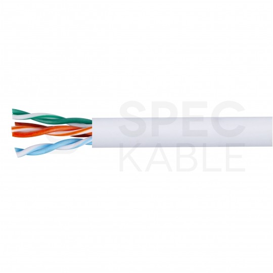 Kabel sieciowy U/UTP kat.6 skrętka 4x2x0,58mm wewnętrzny PVC szary linka Telegärtner