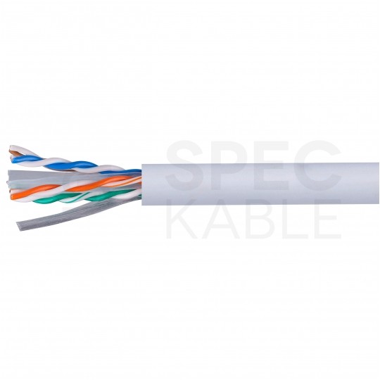 Kabel sieciowy U/UTP kat.6A skrętka 4x2x0,57mm wewnętrzny B2ca bezhalogenowy LSOH szary Alantec
