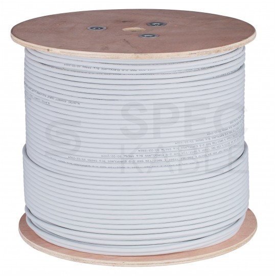 Kabel sieciowy U/UTP kat.6A skrętka 4x2x0,57mm wewnętrzny B2ca bezhalogenowy LSOH szary Alantec