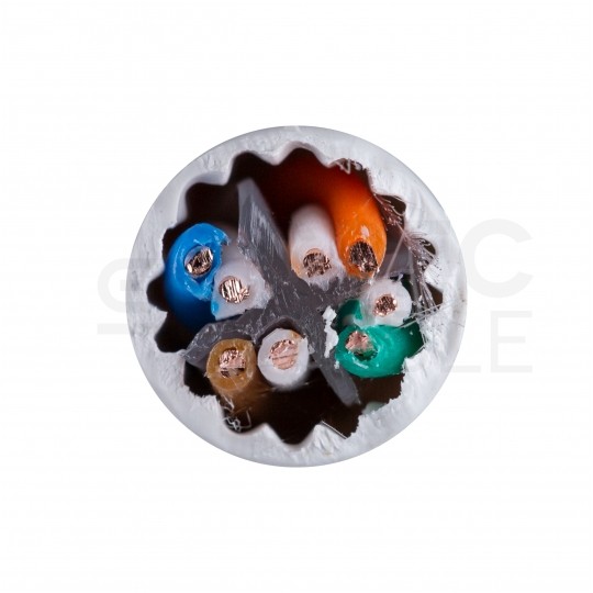 Kabel sieciowy U/UTP kat.6A skrętka 4x2x0,57mm wewnętrzny B2ca bezhalogenowy LSOH szary Alantec