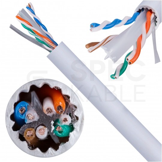 Kabel sieciowy U/UTP kat.6A skrętka 4x2x0,57mm wewnętrzny Dca bezhalogenowy LSOH szary Alantec