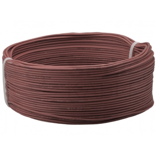 Kabel silikonowy SIF 180°C 1,5mm2 jednożyłowy brązowy 300/500V ciepłoodporny bezhalogenowy linka Basoglu