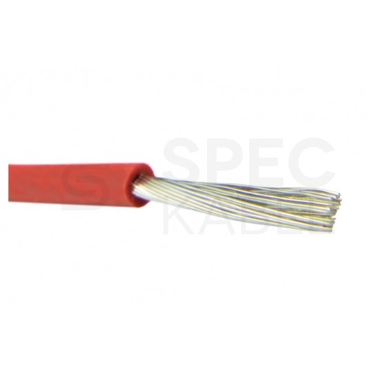 Kabel silikonowy SIF 180°C 6mm2 jednożyłowy czerwony 300/500V ciepłoodporny bezhalogenowy linka Basoglu