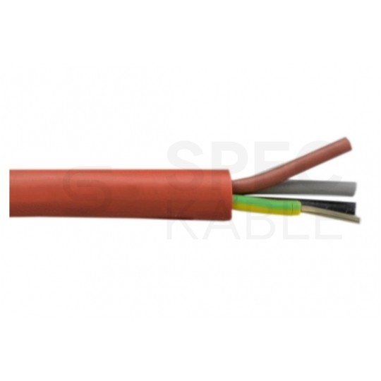 Kabel silikonowy SIHF 180°C 5x1mm2 ceglasty 300/500V ciepłoodporny bezhalogenowy linka Basoglu