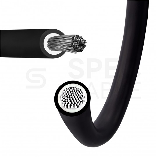 Kabel solarny przyłączeniowy 4mm2 złącze typu Krokodyl 40A / gniazdo typu MC4 czarny 3m