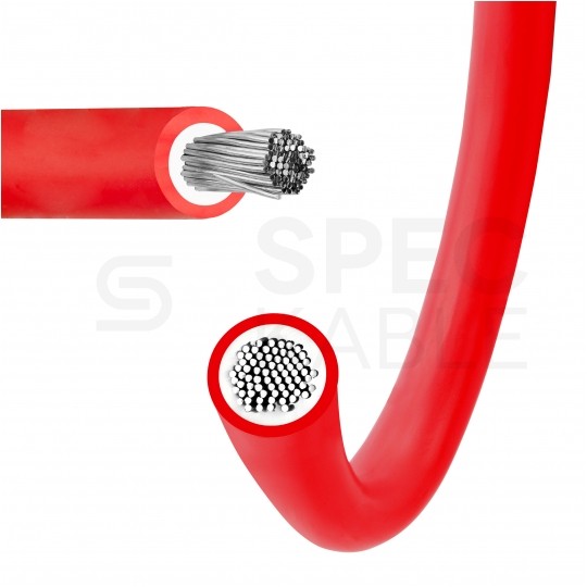 Kabel solarny przyłączeniowy 4mm2 złącze typu Krokodyl 40A / gniazdo typu MC4 czerwony 1m