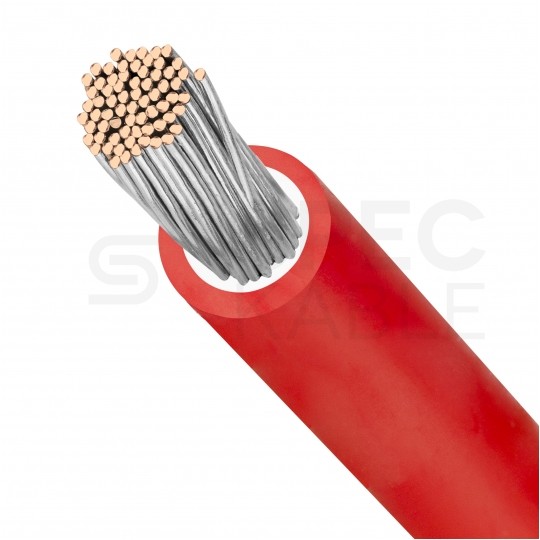 Kabel solarny ziemny SOLARFLEX-X H1Z2Z2-K 10mm2 jednożyłowy czerwony 1,0/1,5kV zewnętrzny bezhalogenowy Dca linka Helukabel