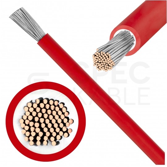 Kabel solarny ziemny SOLARFLEX-X H1Z2Z2-K 10mm2 jednożyłowy czerwony 1,0/1,5kV zewnętrzny bezhalogenowy TÜV VDE Dca linka Helukabel